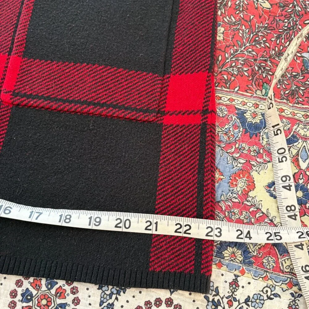 J.Jill Red & Black Buffalo Plaid Open Front Cardi - Size L - Picture 10 of 15